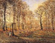 Theodor Esbern Philipsen A Late Autumn Day in Dyrehaven, Sunshine oil